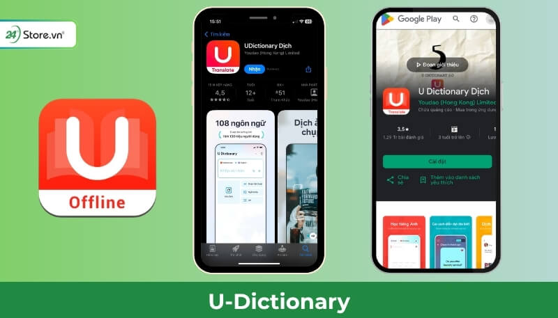 Dùng ứng dụng U-Dictionary để dịch tiếng Trung sang tiếng Việt