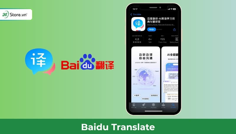Sử dụng Baidu Translate để dịch tiếng Trung sang tiếng Việt