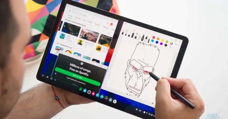 Samsung Galaxy Tab S8 Plus 4 Samsung Galaxy Tab S8 Plus màn hình đa nhiệm