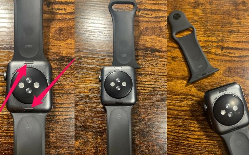 vệ sinh apple watch tháo lắp dây đeo ra mặt đồng hồ
