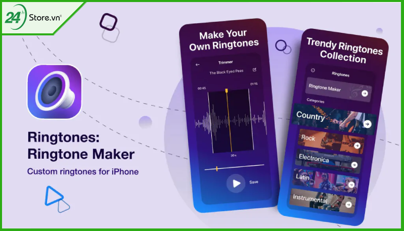 cách cài đặt nhạc chuông iPhone trên Ringtones HD - Ringtones Maker
