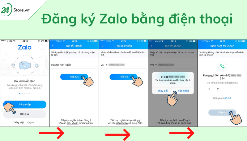 Cách đăng ký tài khoản Zalo bằng điện thoại