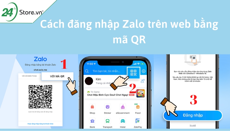 Cách đăng nhập Zalo trên web bằng mã QR