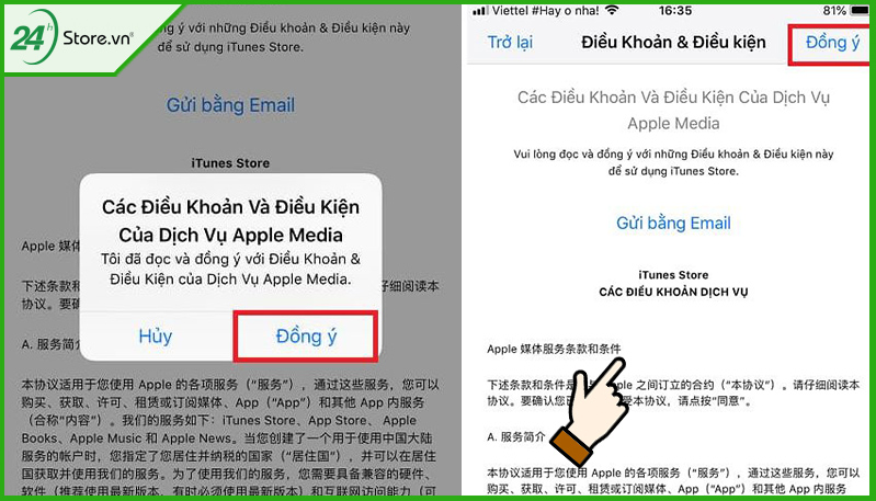 Đồng ý để chuyển ID sang Trung Quốc trên iPhone