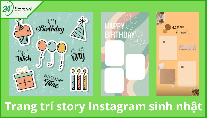 trang trí story instagram sinh nhật