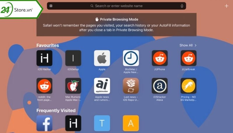 Đặt hình nền Safari trên iPad 