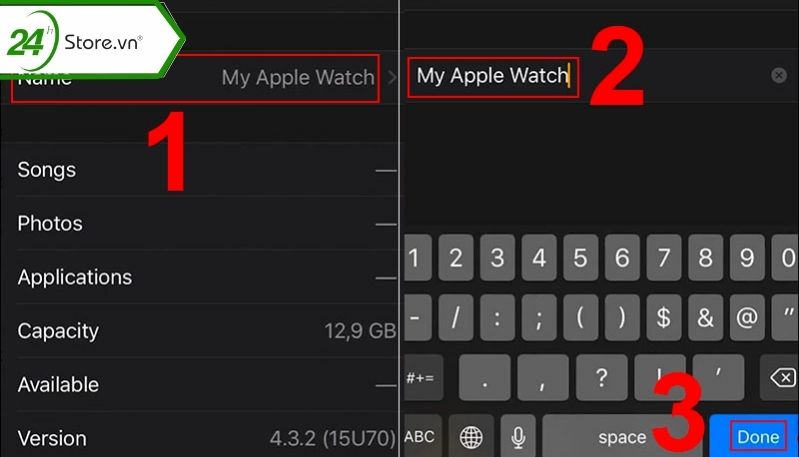 Cách thay đổi tên Apple Watch