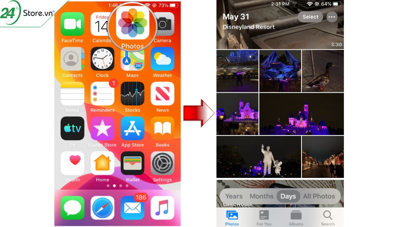 Cách thay đổi hình nền iOS 13 trực tiếp từ ứng dụng Ảnh