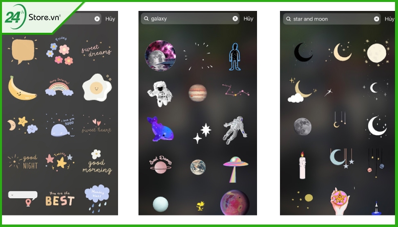 Sticker Instagram star and moon