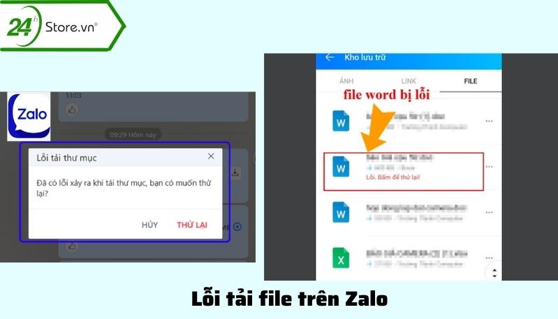 Không tải được file trên Zalo về máy tính