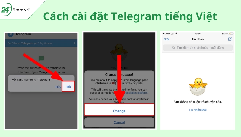 Hướng dẫn chi tiết cài tiếng Việt cho Telegram