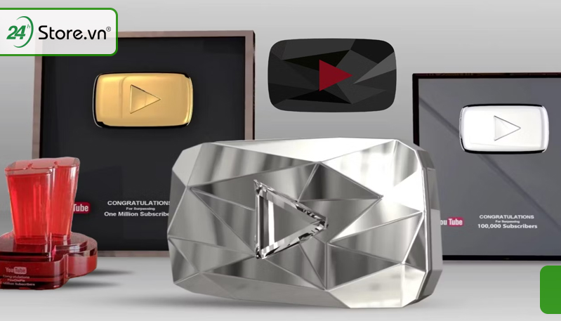 Điều kiện để chủ kênh nhận được giải thưởng nút bạc, vàng, kim cương của Youtube
