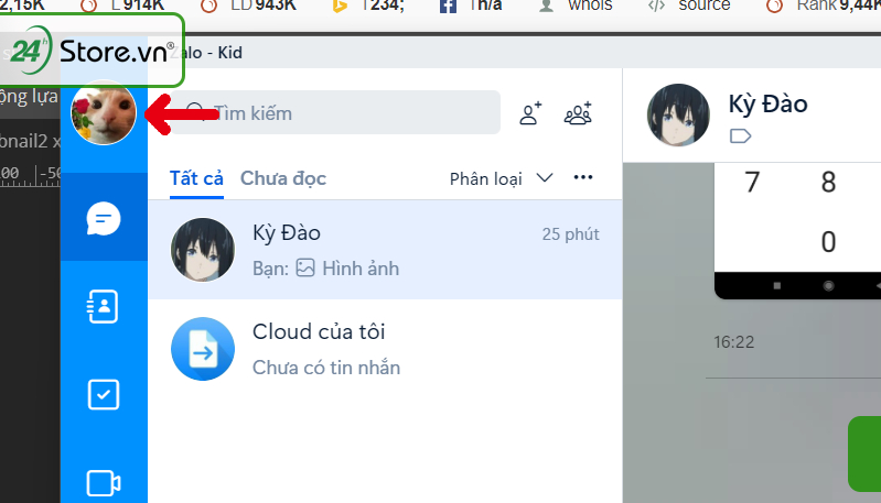 Truy cập vào Zalo PC