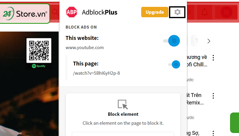 Sử dụng tiện ích Adblock Plus