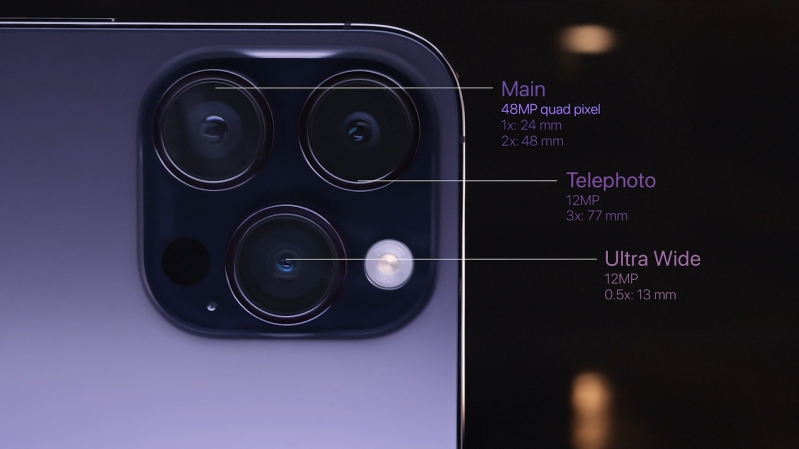 Camera chính góc rộng là điểm khác biệt lớn nhất của iPhone 14 Pro Max 512GB