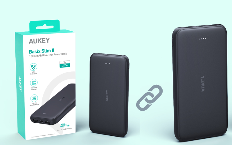 Sạc dự phòng Aukey Basix Slim PB N99 10.000mAh