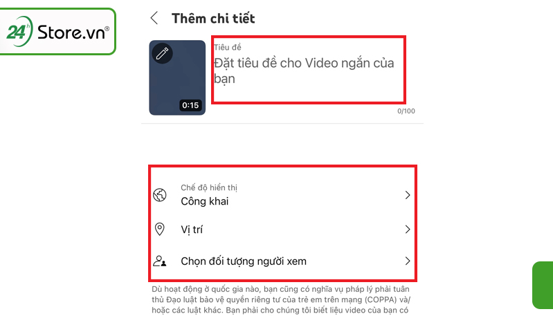 Cách đăng video lên Youtube tại ứng dụng trên thiết bị bước 4