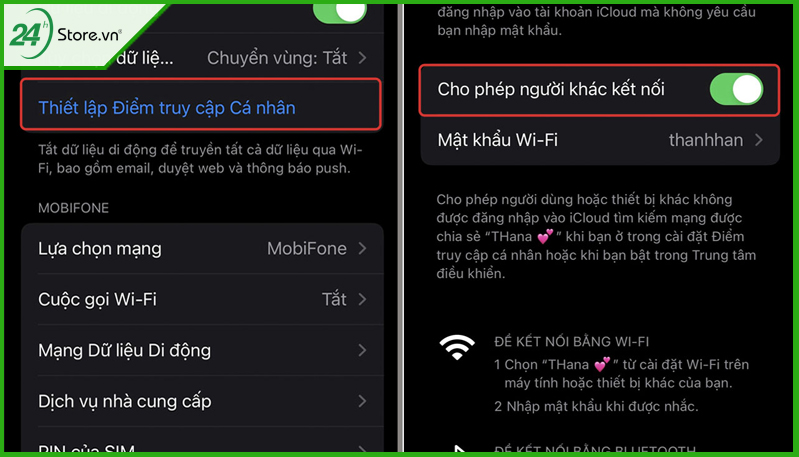Cách phát Wifi trên iPhone 11, 12 Pro Max - Phụ Kiện Anh Phương