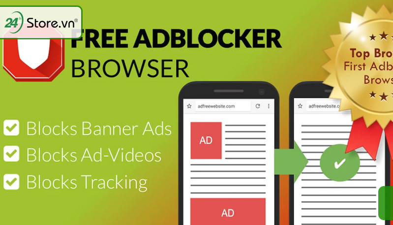 Sử dụng Adblock Browser chặn quảng cáo youtube trên iPhone, Android