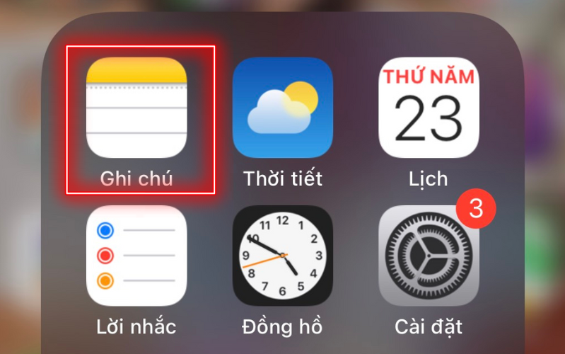 khóa ảnh trên ghi chú 