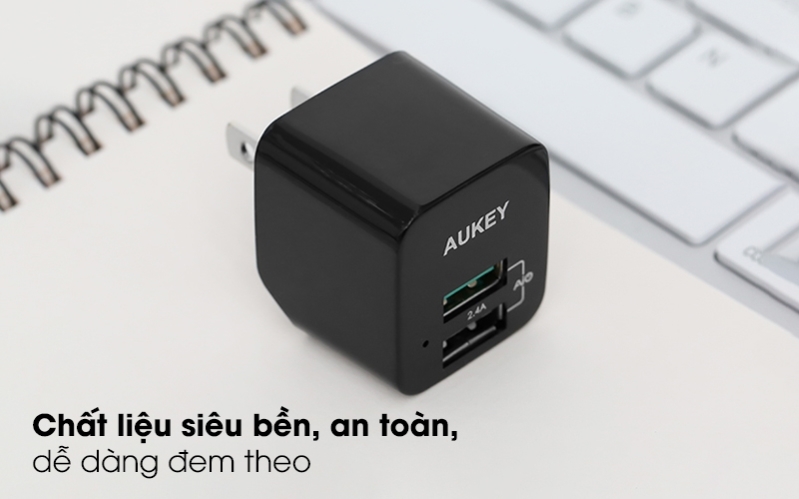 Cáp USB-A to Lightning Aukey 0.9M 