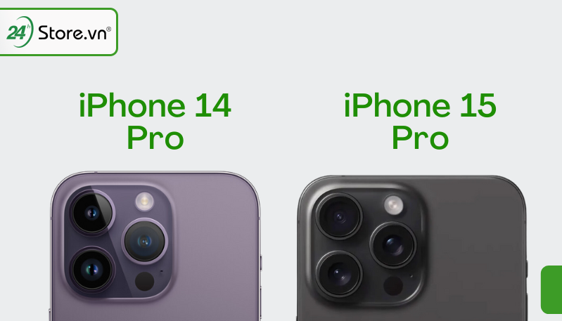 so sánh camera iphone 14 pro và 15 pro