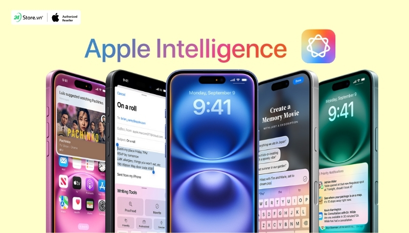 apple intelligence trên iphone 16 và iphone 16 plus