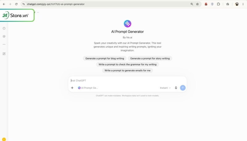 AI tạo prompt ChatGPT Prompt Generator