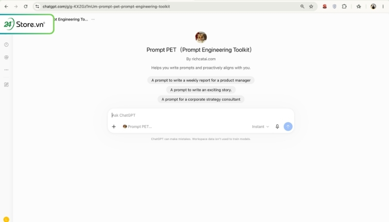 AI tạo prompt cho ChatGPT Prompt Engineering Toolkit