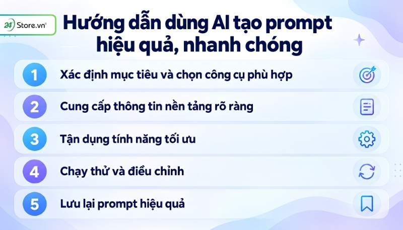 Hướng dẫn dùng AI tạo prompt hiệu quả