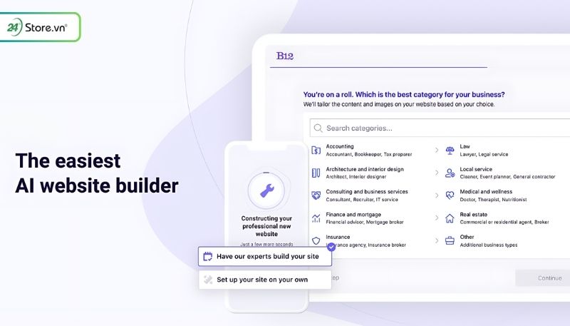 B12 Tạo web đơn giản nhanh chóng