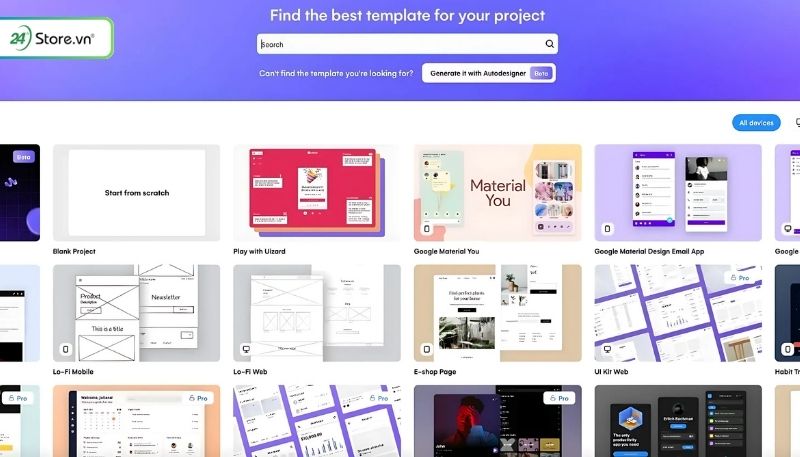 Tạo website bằng AI miễn phí với Uizard
