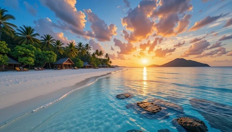 ảnh nền ipados 26 biển và hoàng hôn