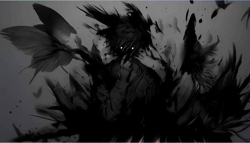 Ảnh ác quỷ anime buồn đến trắng