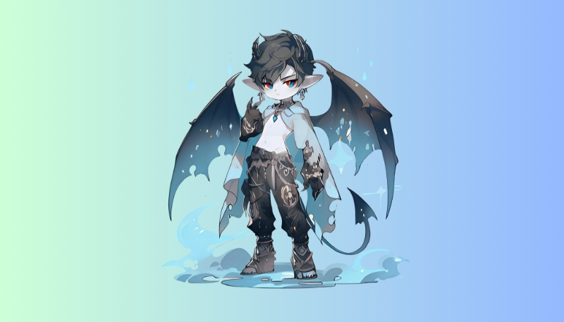 Ảnh ác quỷ anime chibi 4K