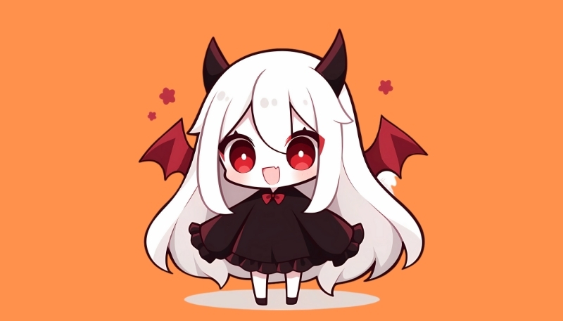 Ảnh ác quỷ anime chibi dễ thương