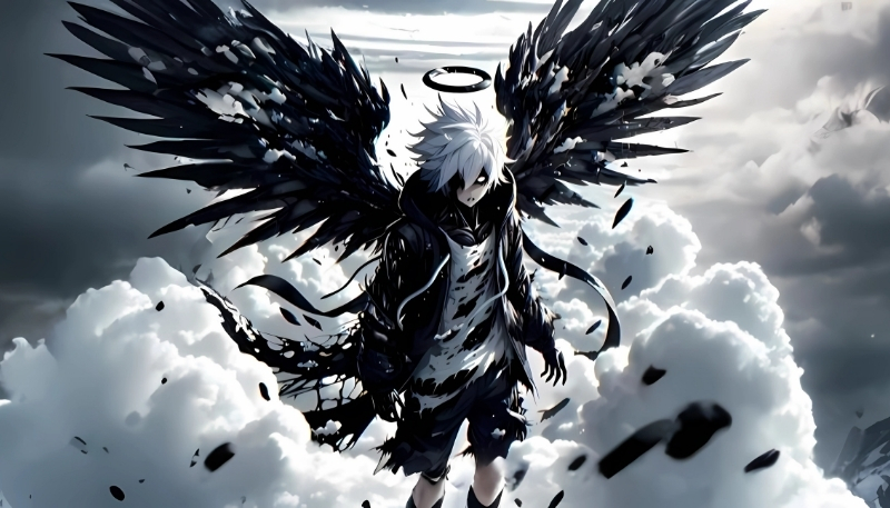 Ảnh anime buồn đến trắng ác quỷ