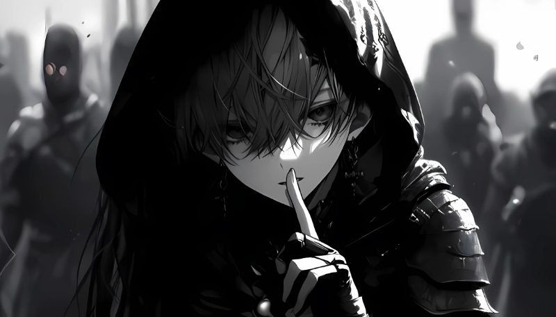 Hình ảnh ác quỷ anime buồn đến trắng ngầu