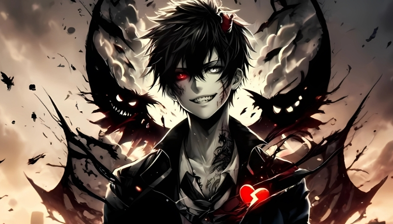 Hình đại diện ác quỷ anime màu đỏ