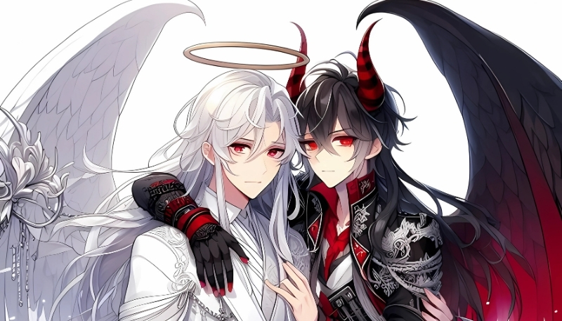 Tải hình anime thiên thần và ác quỷ chất lượng cao
