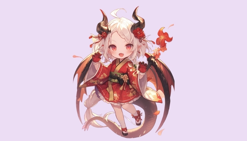 Wallpaper ác quỷ anime chibi siêu đẹp