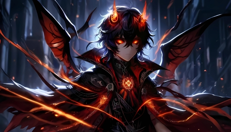 Wallpaper anime thiên thần và ác quỷ 4K