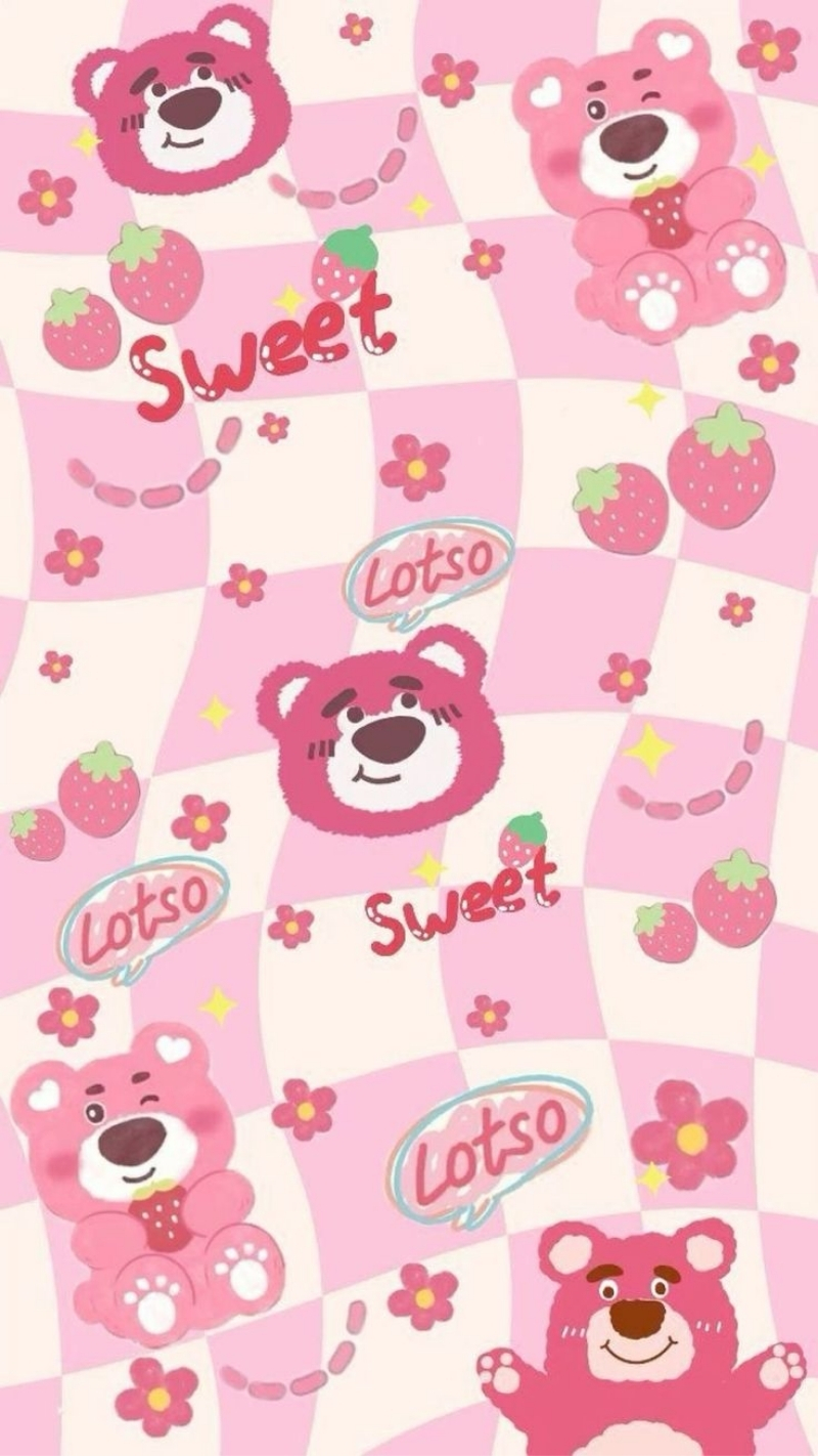 ảnh nền caro hồng cute