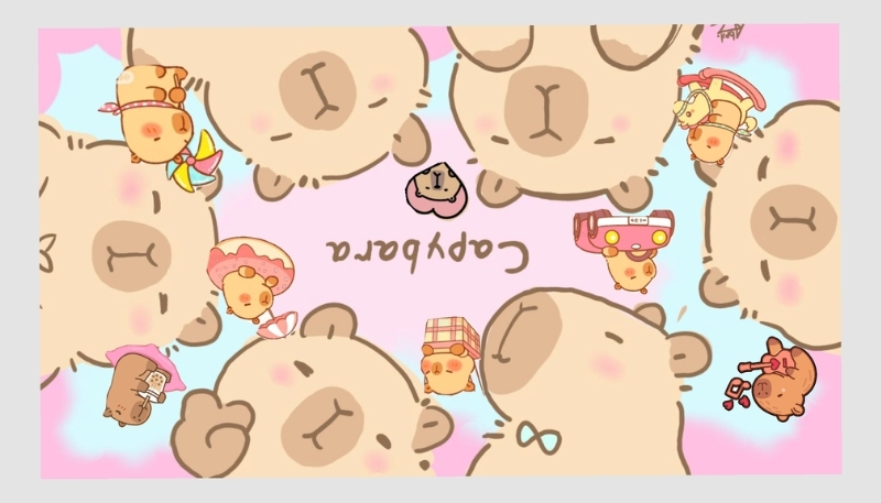 ảnh nền cute capybara phóng to