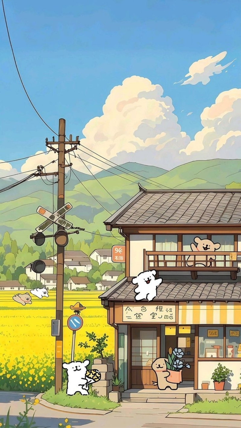 ảnh nền cute điện thoại gấu Japan