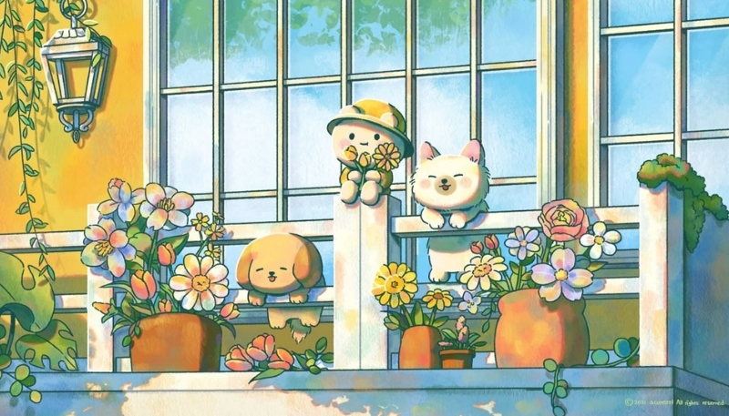 ảnh nền cute mèo ca hát