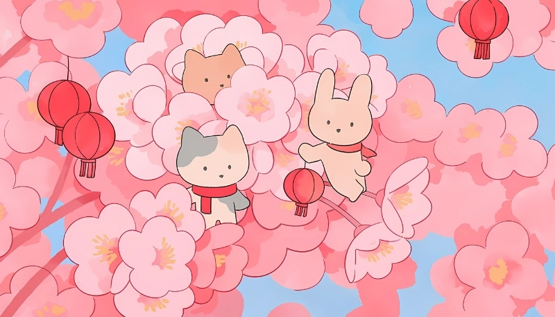ảnh nền cute mèo hướng dương