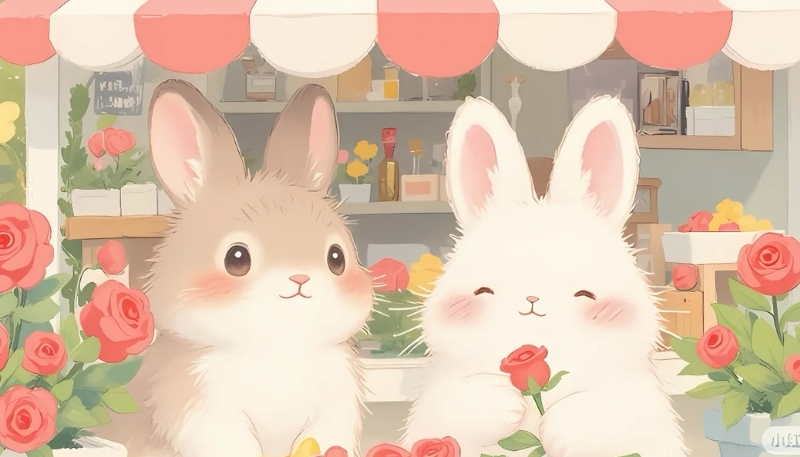 ảnh nền cute thỏ ngọc