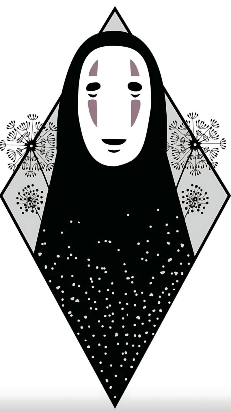 Tranh Vô Diện Kaonashi tối giản