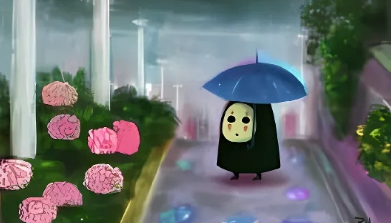 Tranh Kaonashi Vô Diện siêu đẹp